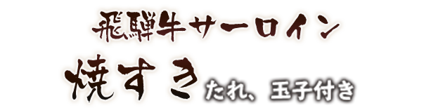 飛騨牛サーロイン 焼すき